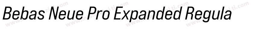 Bebas Neue Pro Expanded Regular字体转换